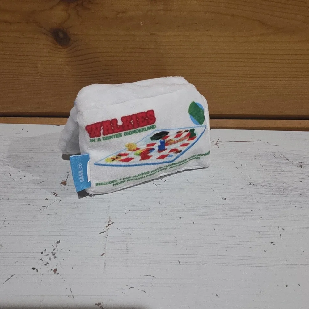 Bark Box Game Of Walkies Life Santa's Workshop Christmas Plush Dog Toy XS/S NWOT